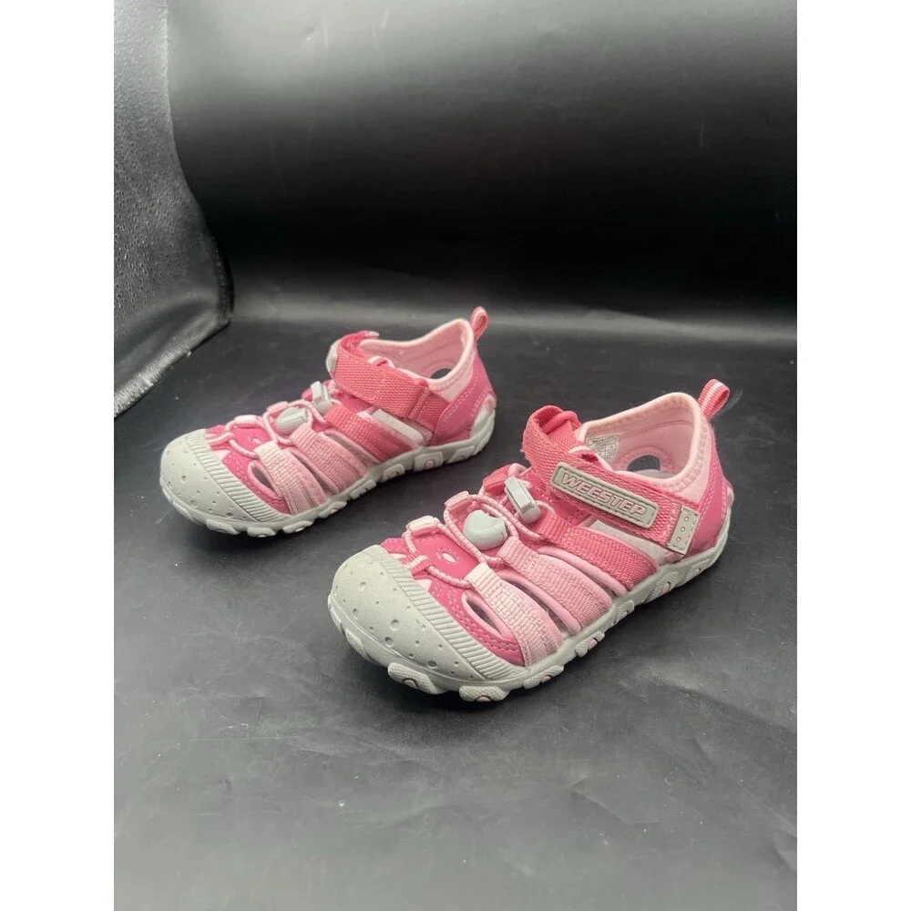 Weestep Girls Size 10 Pink Closed Toe Water Sandals Quick Dry Hiking Beach
